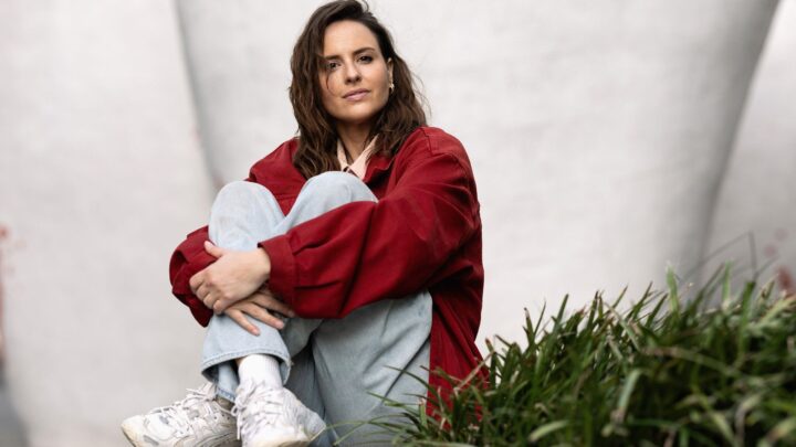 Australian Olympic breaking athlete Rachael 'Raygun' Gunn poses during a portrait session in the Sydney central business district on April 17, 2024 in Sydney, Australia. Gunn is representing Australia as a B-Girl after qualifying for the 2024 Paris Summer Olympic Games in Women's Breaking on it's Olympic debut.