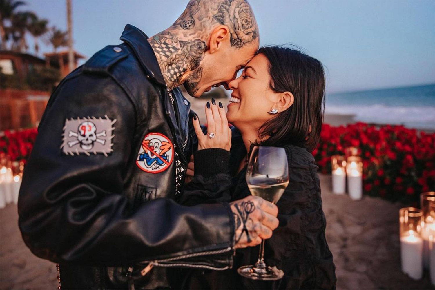 Kourtney Kardashian Travis Barker engagement ring