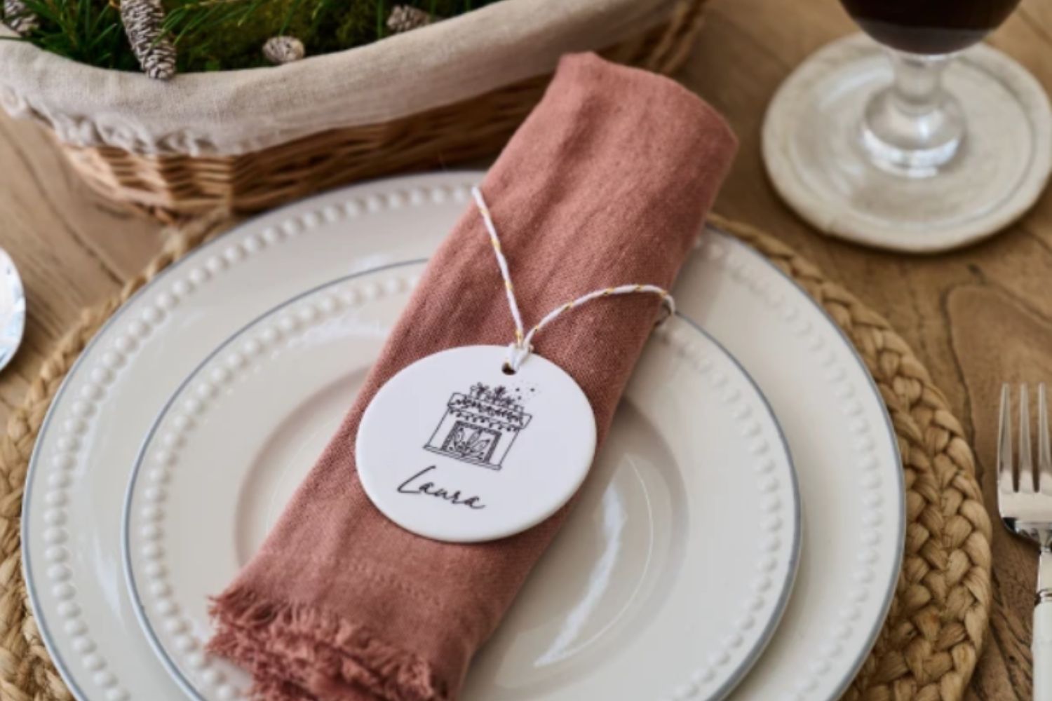 Sunday’s Daughter Personalised Ceramic Christmas Table Place Settings