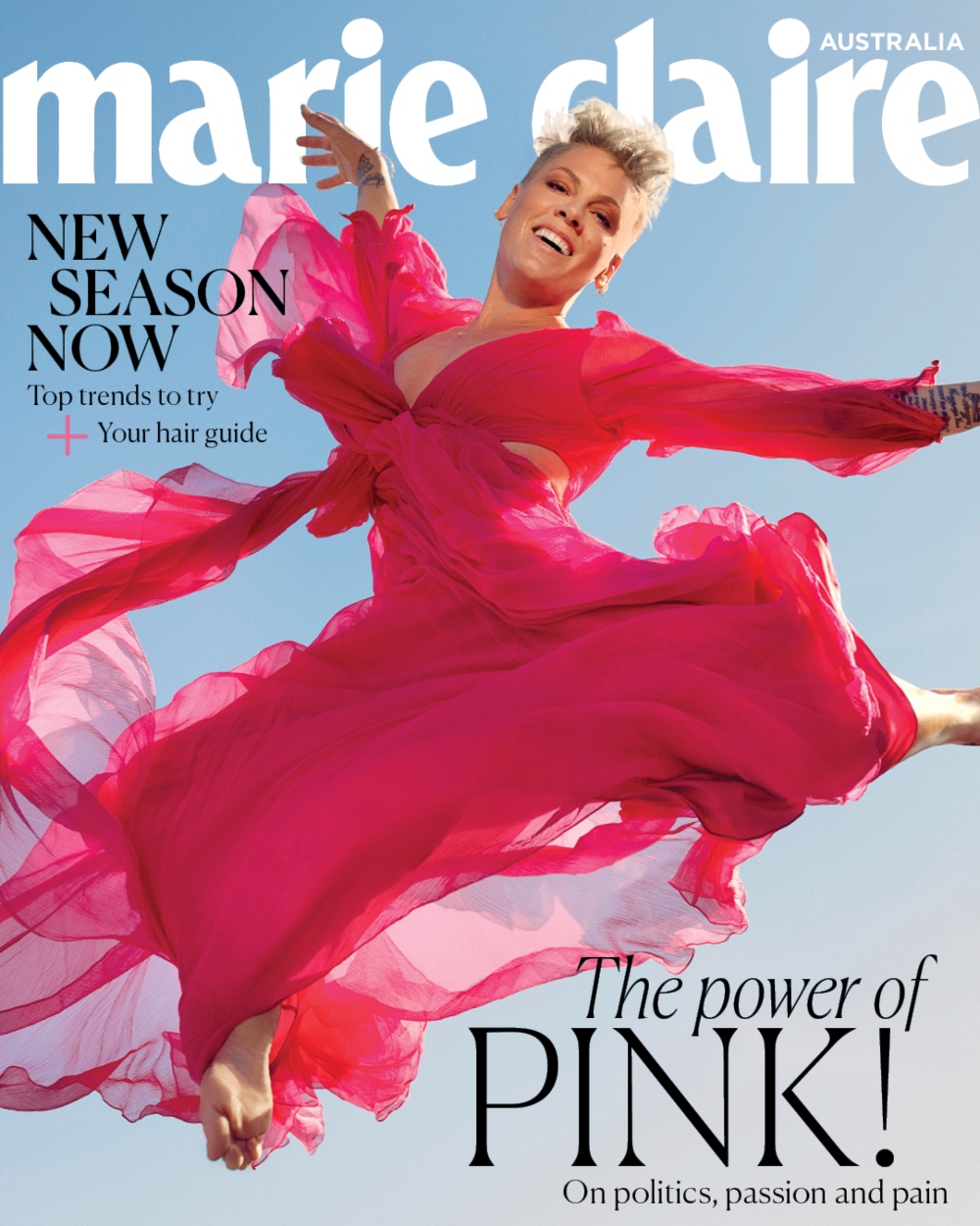Pink Marie Claire Cover