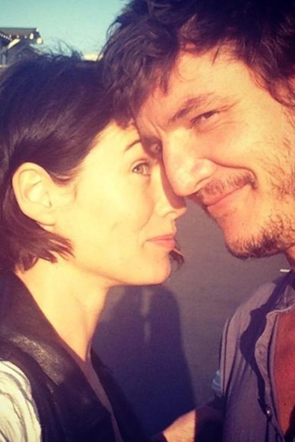 Lena Heady and Pedro Pascal from an Instagram post Heady captioned "Sunshine love"