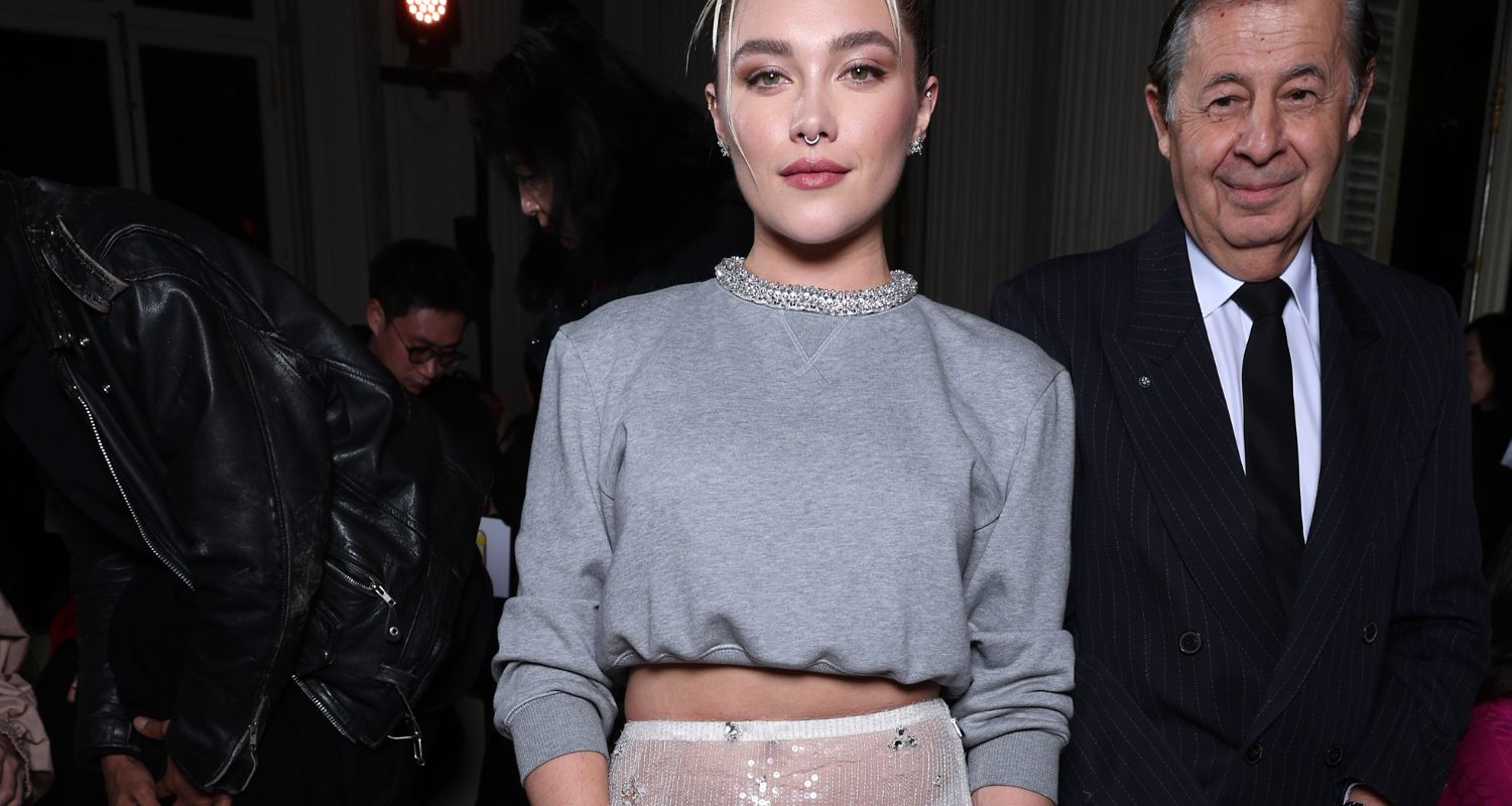 Florence Pugh Dons Daring Transparent Skirt At Valentino For Paris Fashion Week