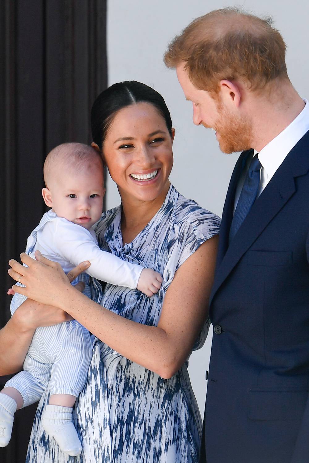 Meghan Markle with Prince Harry and Baby Prince Archie.