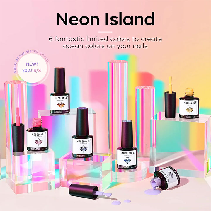 MODELONES Neon Island – 6 Shades Gel Nail Polish Set