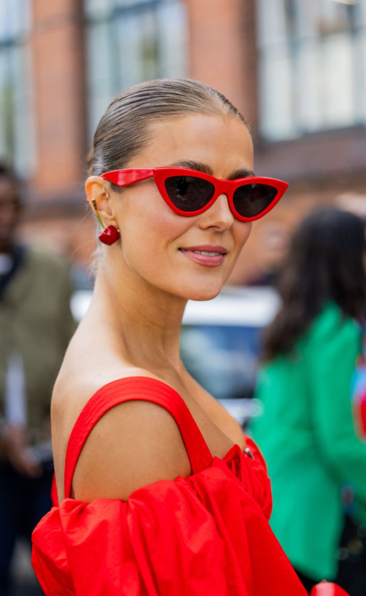 Nina Sandbech stylist influencer cherry earrings