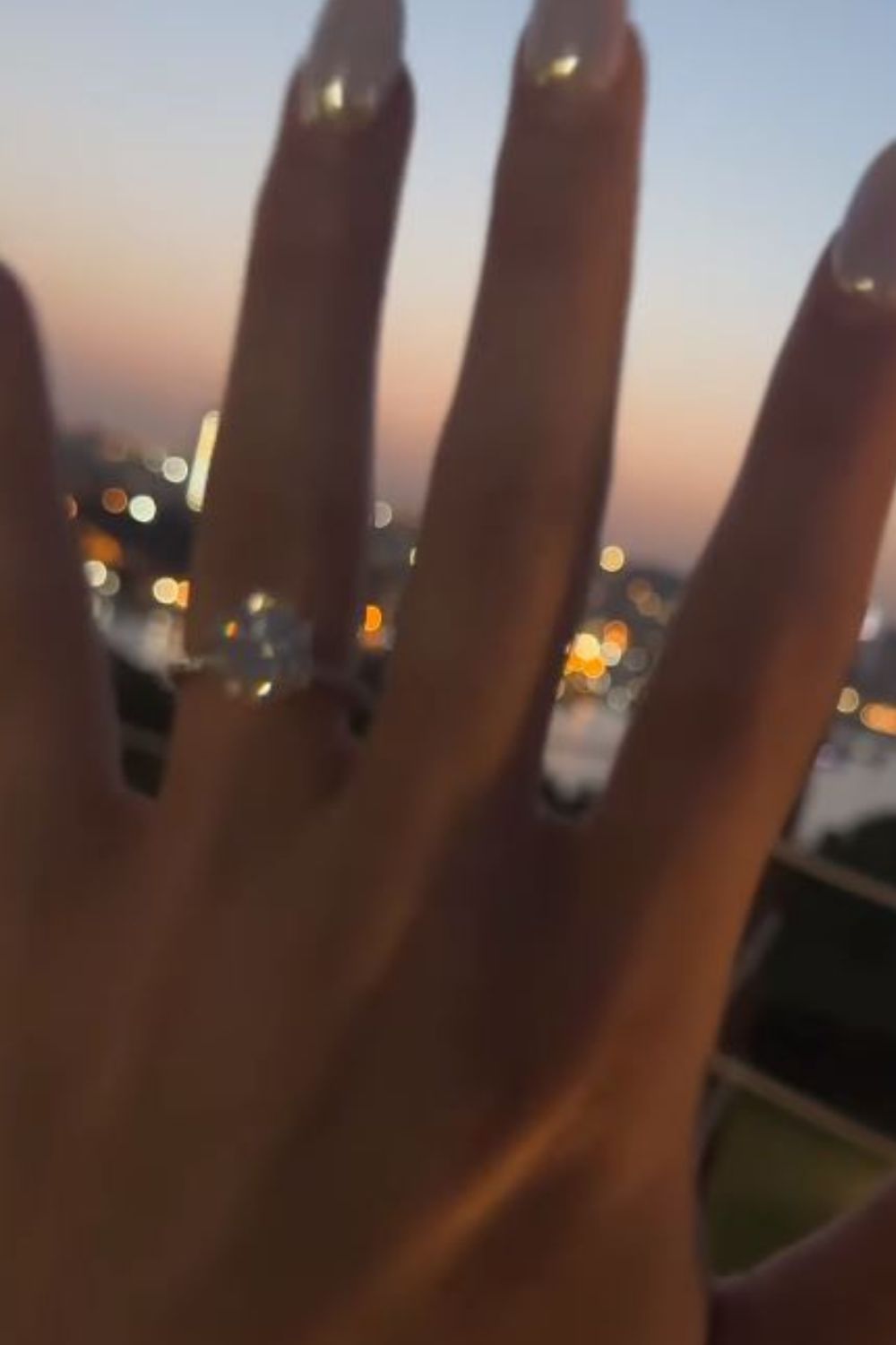 Delta Goodrem's engagement ring.