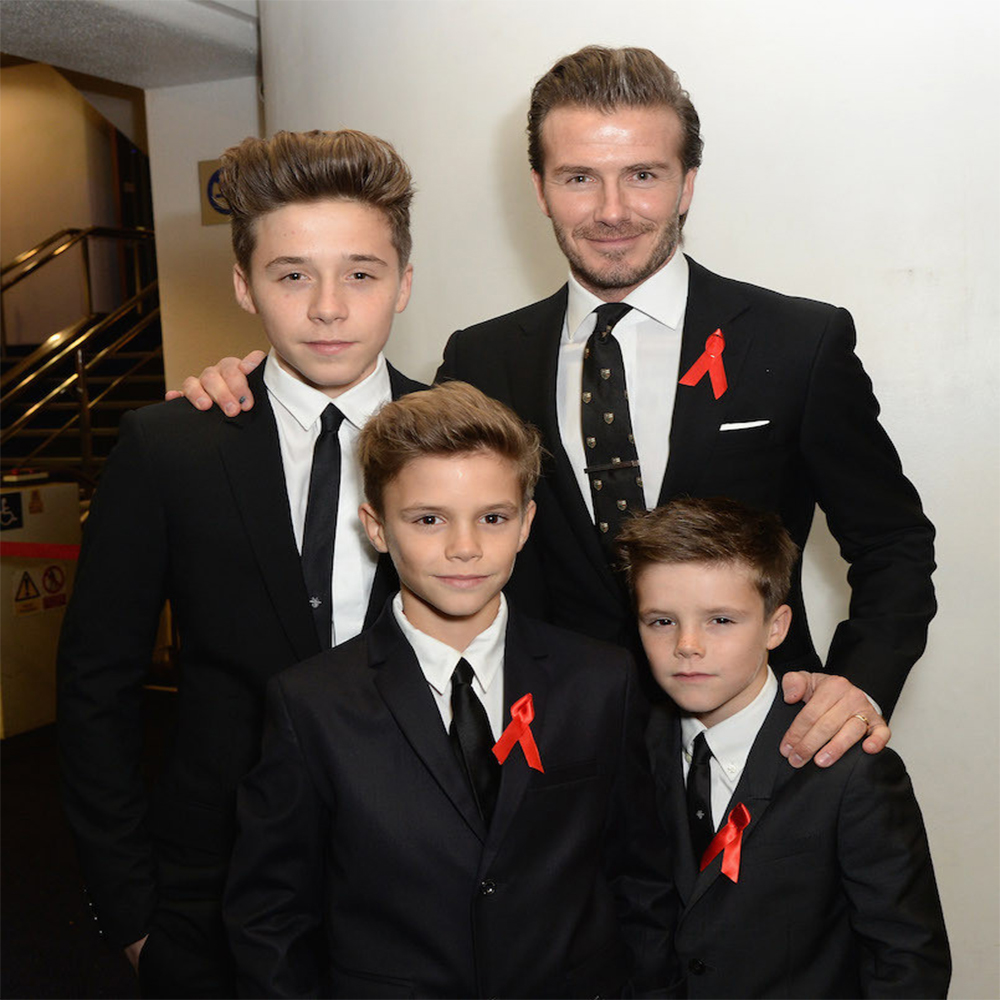 David Beckham and kids Brooklyn, Romeo and Cruz all shared similar features even when the boys were young.