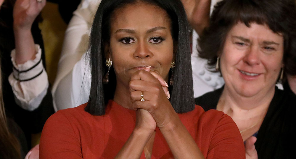 Michelle Obama Fights Back The Tears As She Delivers Final Speech As