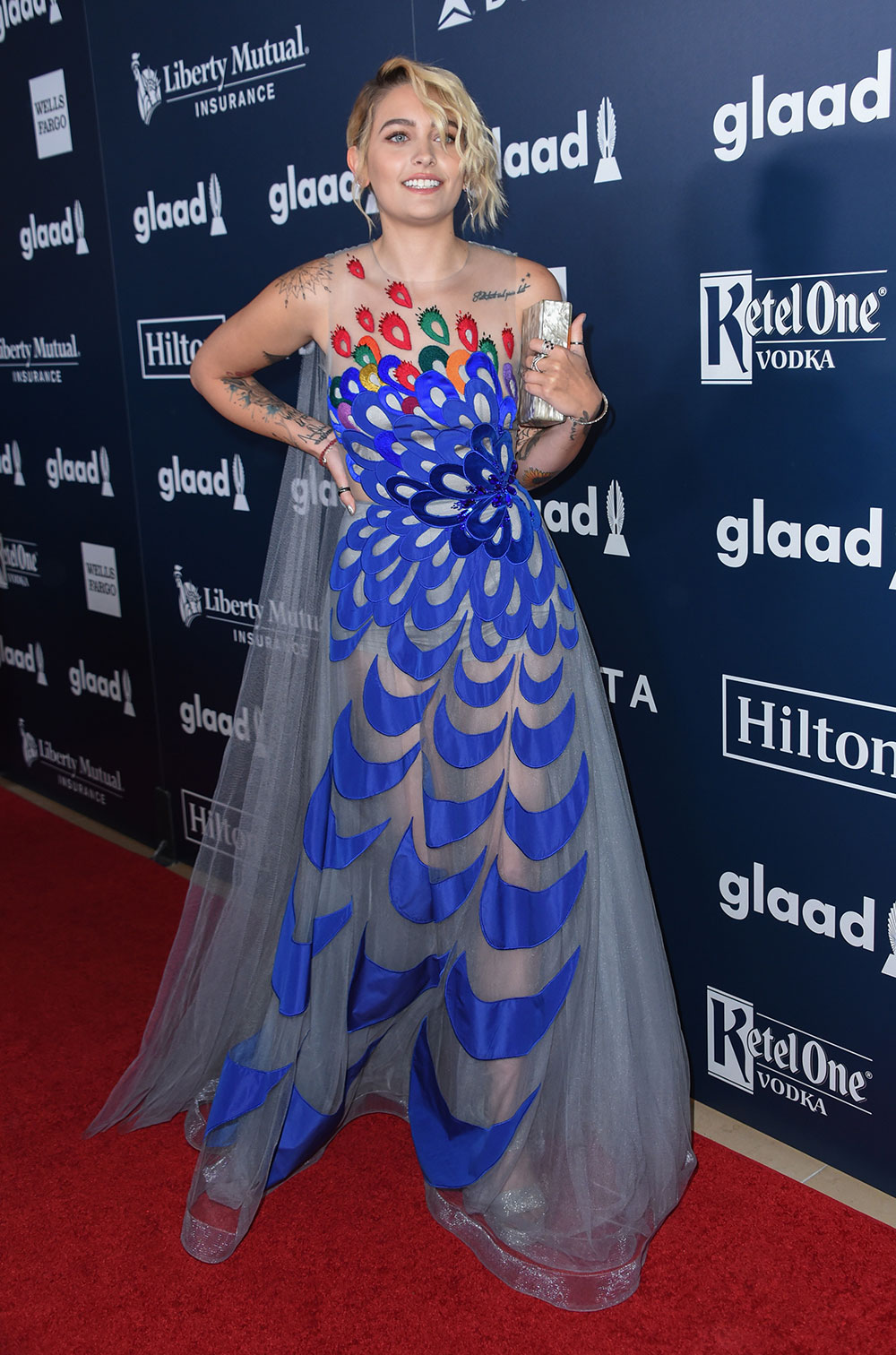 Paris Jackson Naked Dress At GLAAD Media Awards