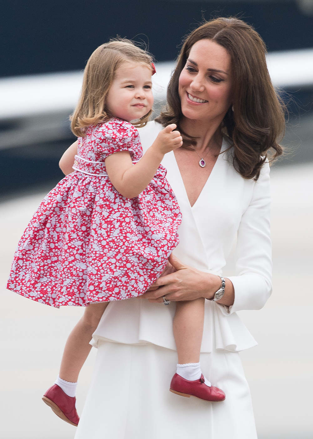 Princess Charlotte red shoes