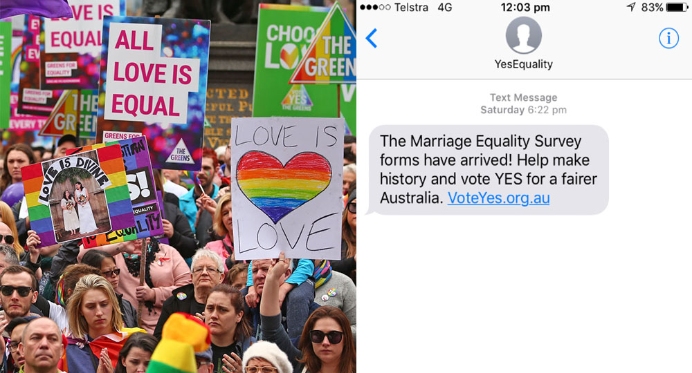 Marriage equality: how can you feel ‘bullied’ by a text message?