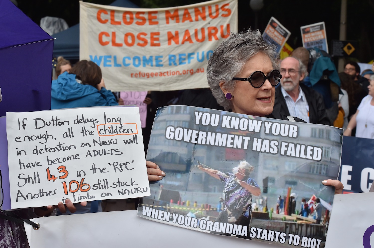 manus island protest australia