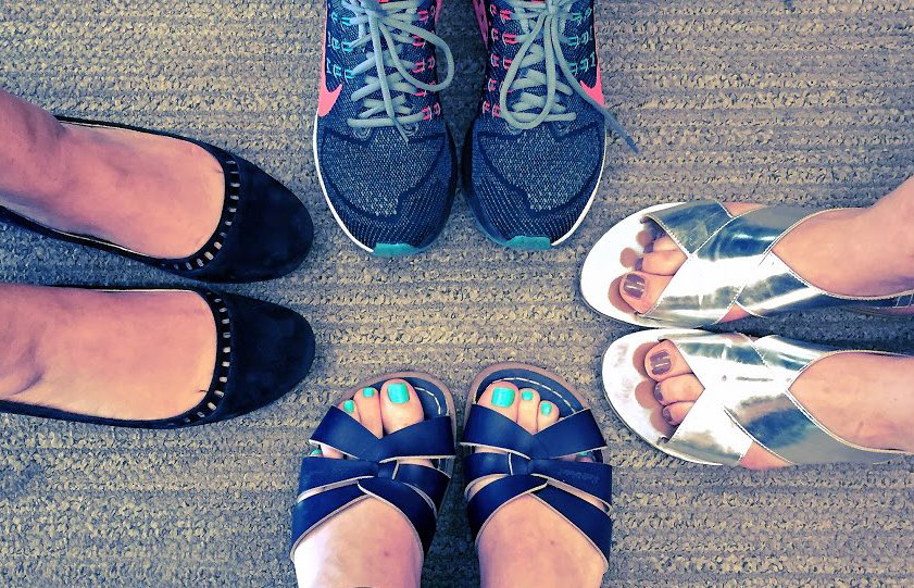 Women share photos of their flat shoes in social media solidarity