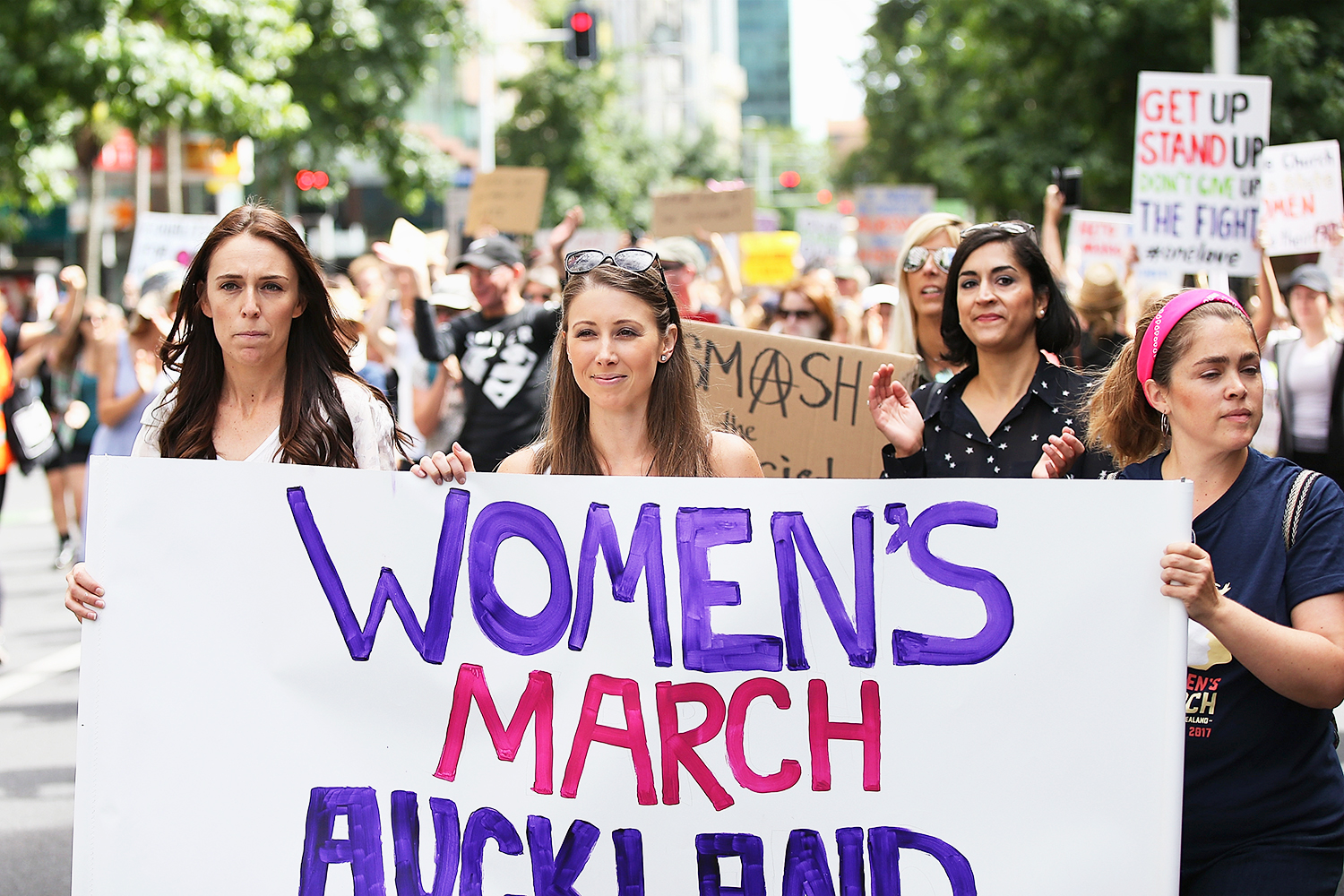 jacinda ardern women's march auckland