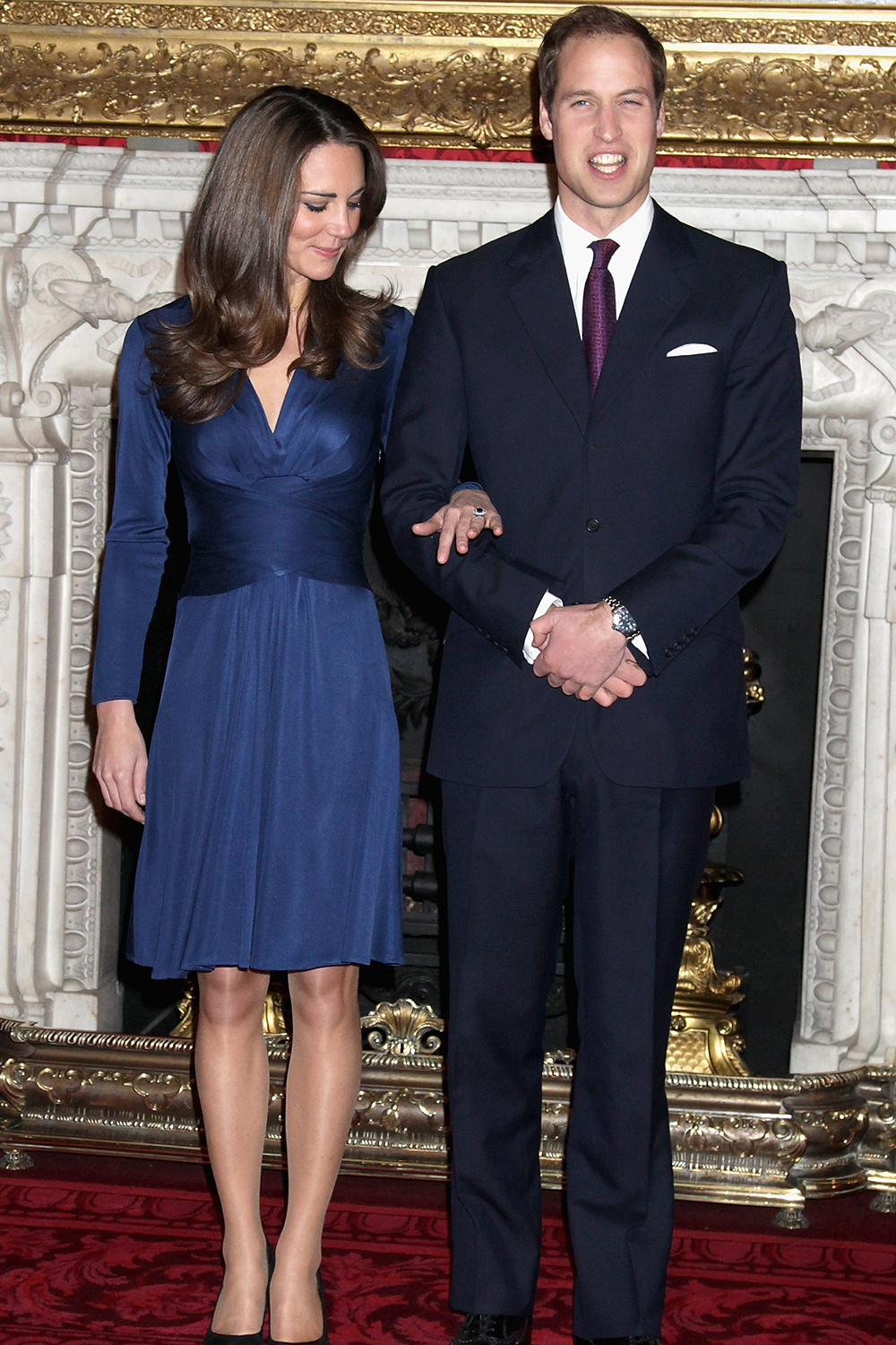 kate middleton engagement blue dress