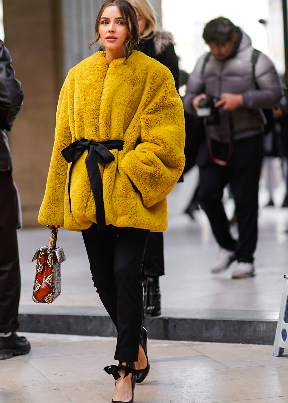 yellow coat