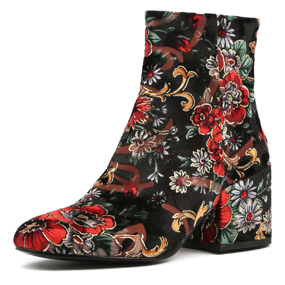 midas botanical embroidered boot