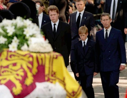 Prince Harry Princess Diana funeral
