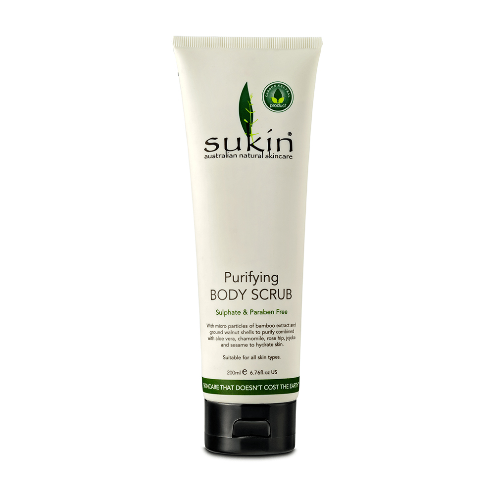 sukin purifying body scrub natural skincare