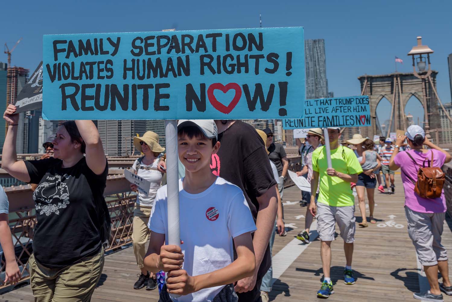 #FamiliesBelongTogether marches in US