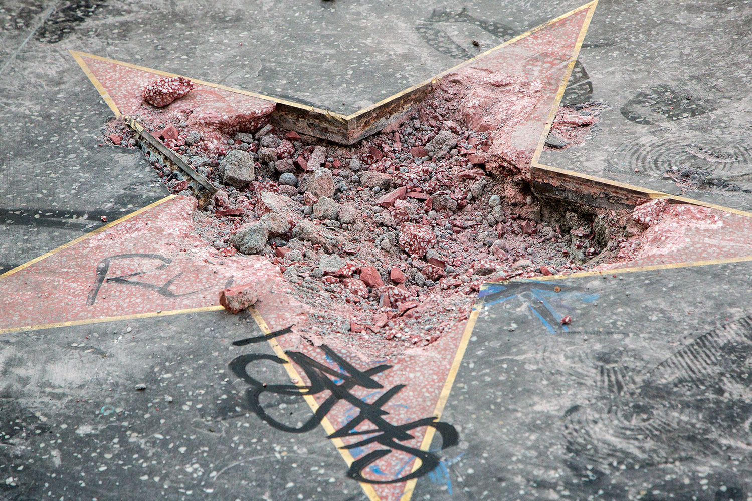 Donald Trump Walk of Fame star vandalized