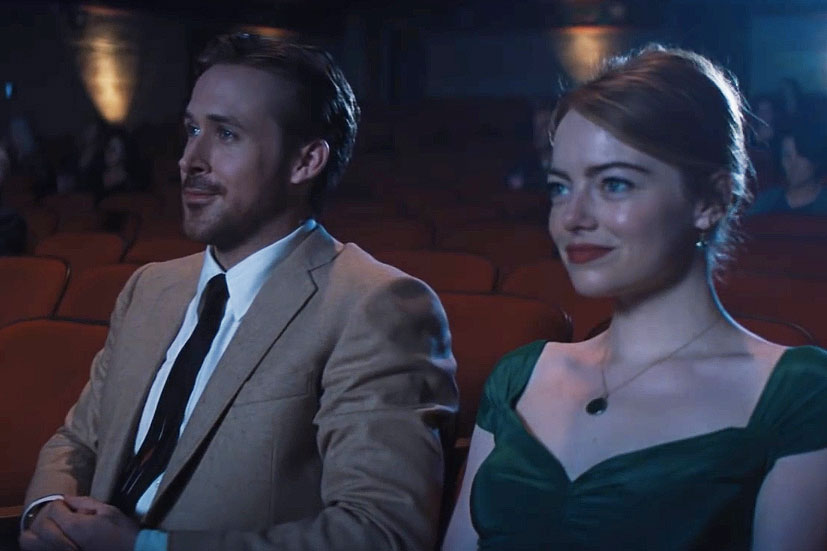 Emma Stone and Ryan Gosling movie date in La La Land