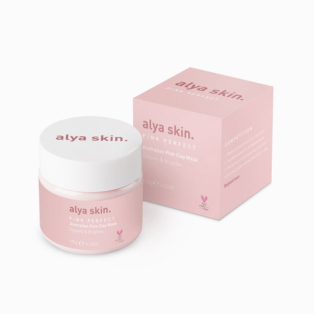 Alya skin Australian clay pink face mask
