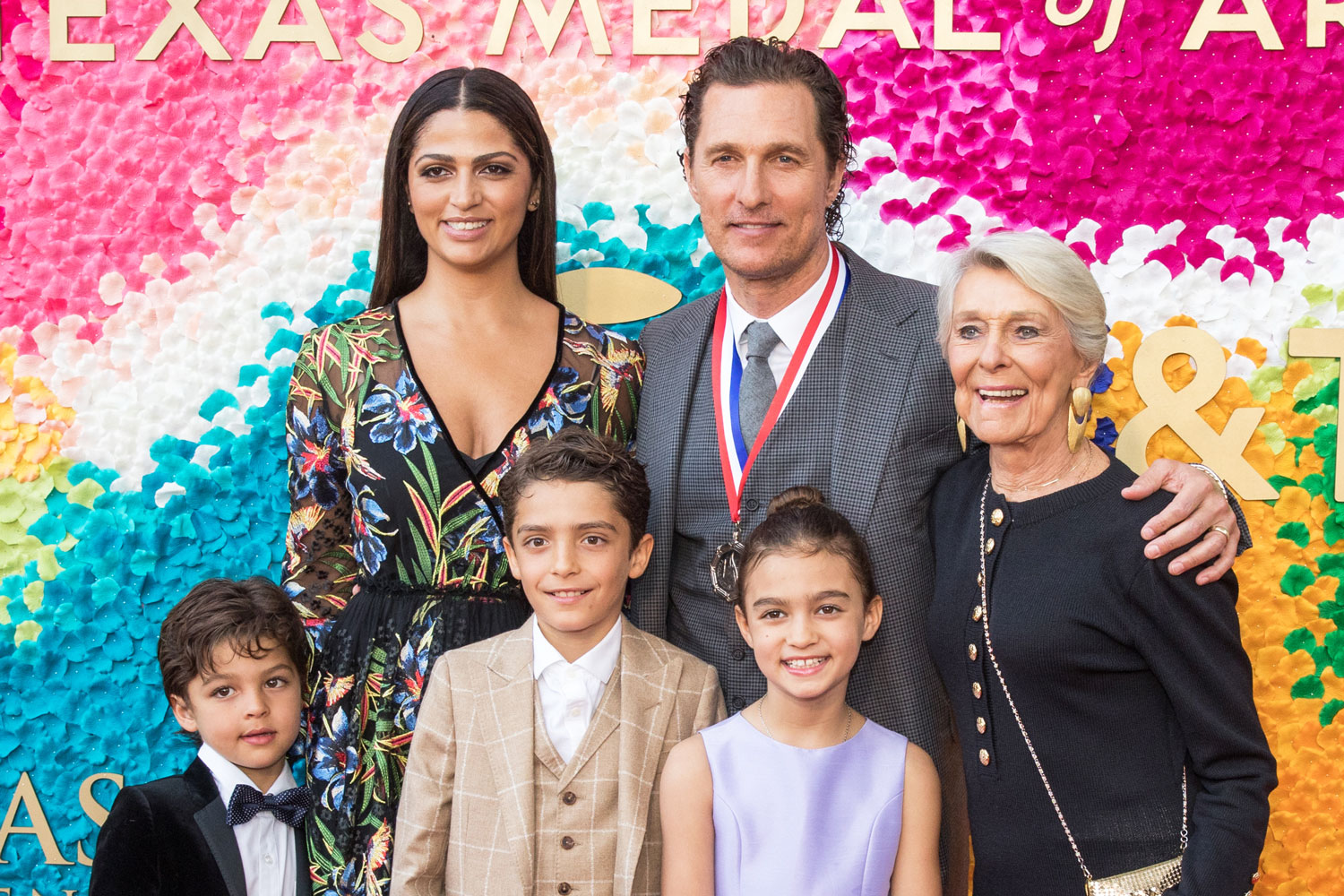 Matthew McConaughey Makes Rare Red Carpet Appearance With His Three ...