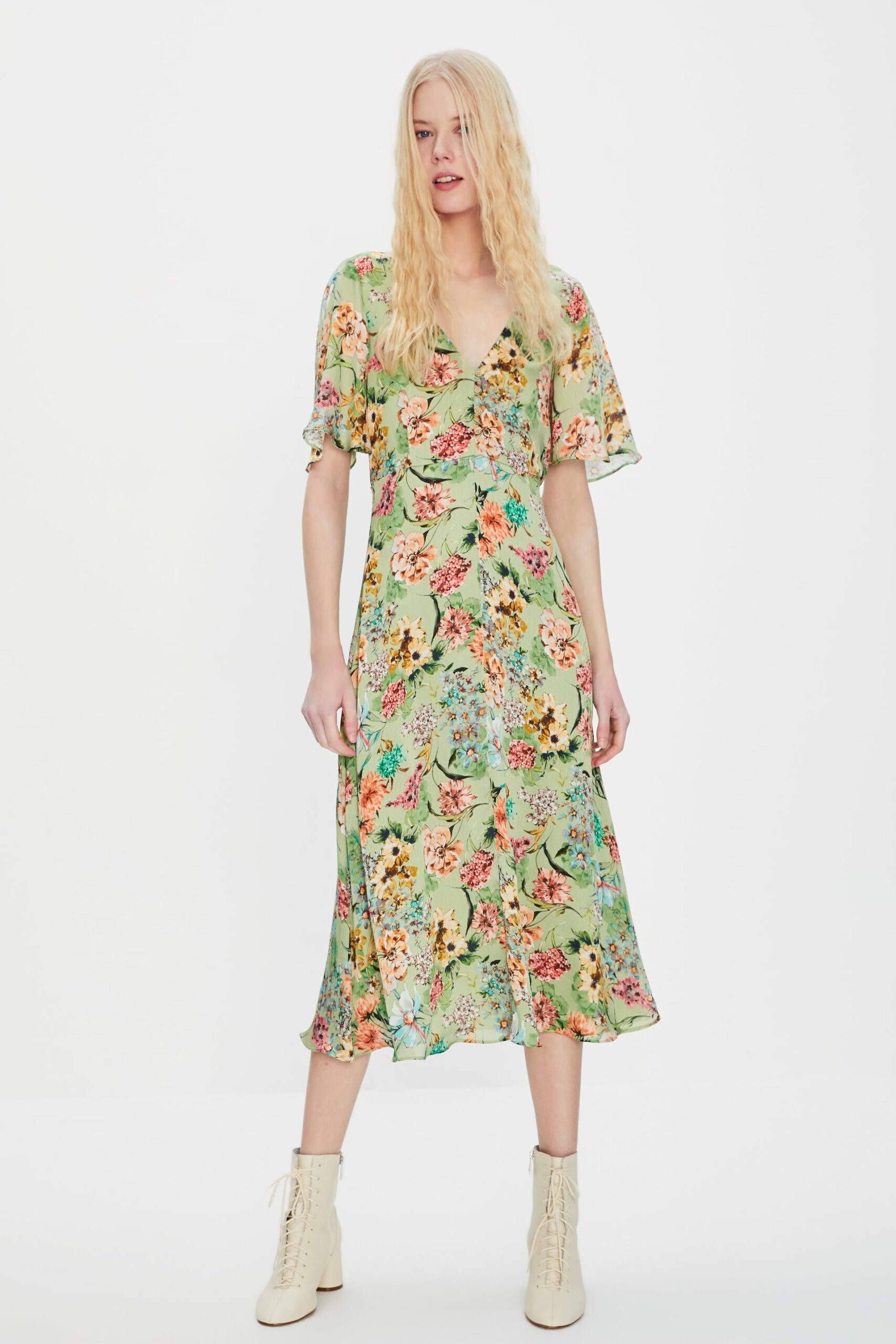 Long floral print dress, zara.com.au