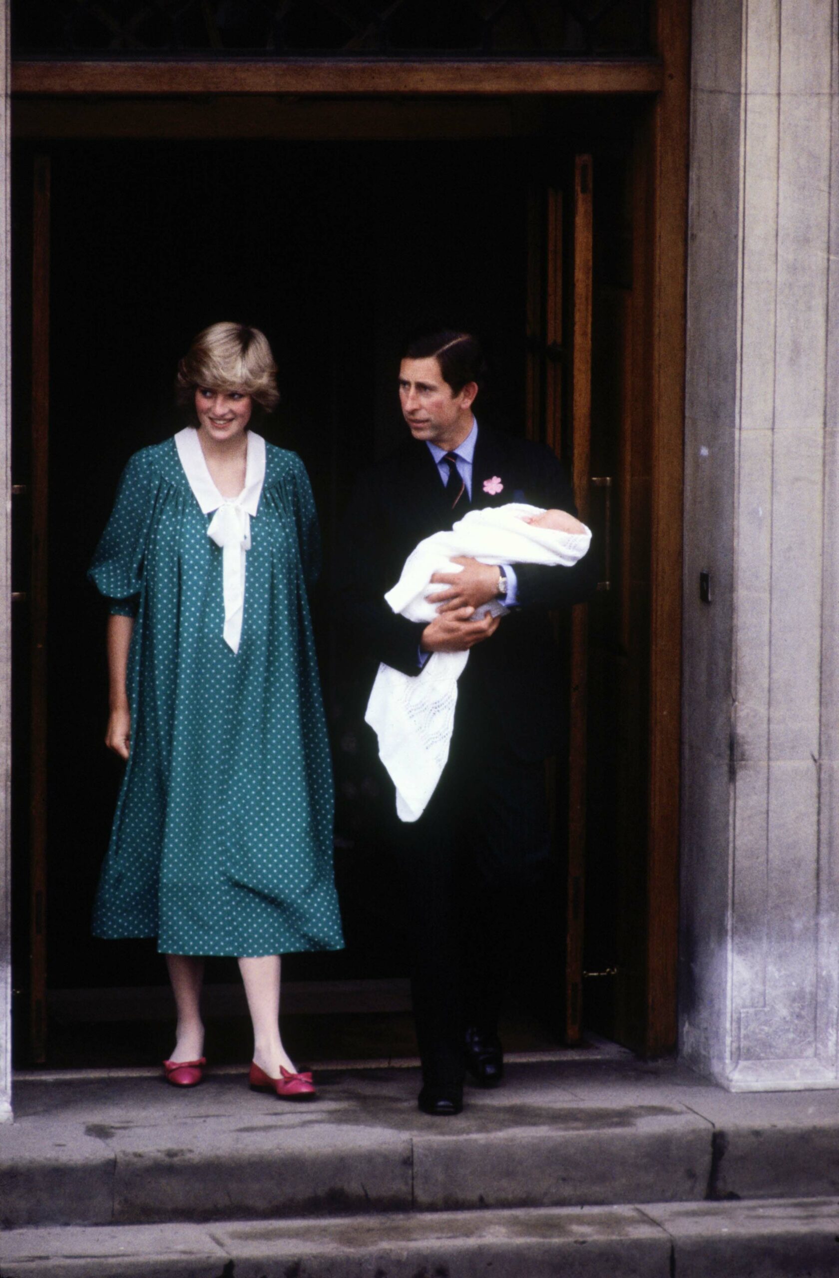 Princess Diana and Prince Charles with Prince William on June 21, 1982