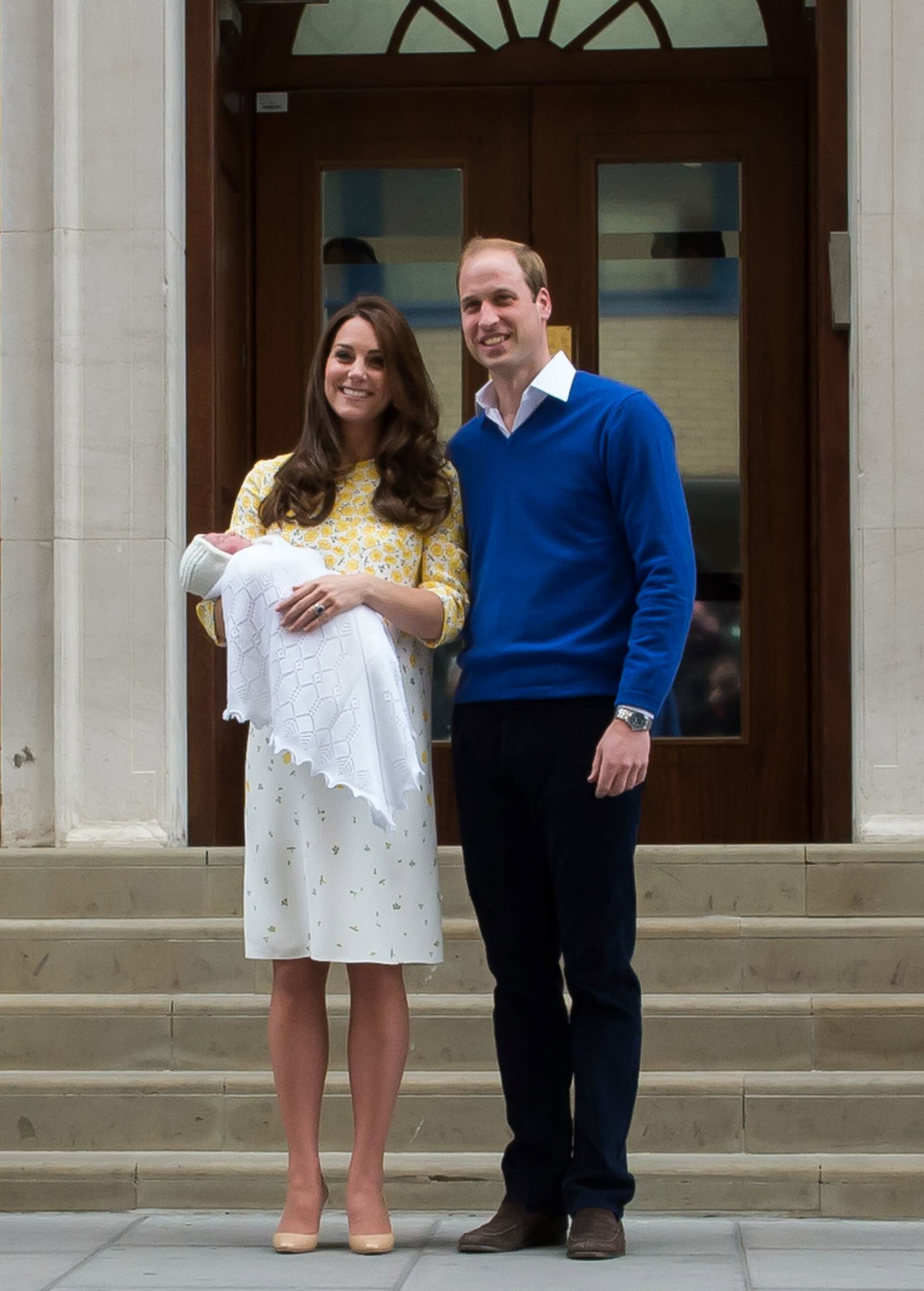 Kate Middleton and Prince William with Princess Charlotte on May 2, 2015