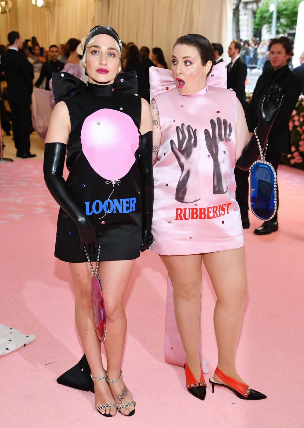 Jemima Kirke and Lena Dunham in Christopher Kane