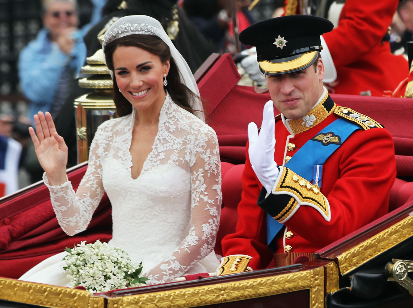 Duke and Duchess of Cambridge in Carriage