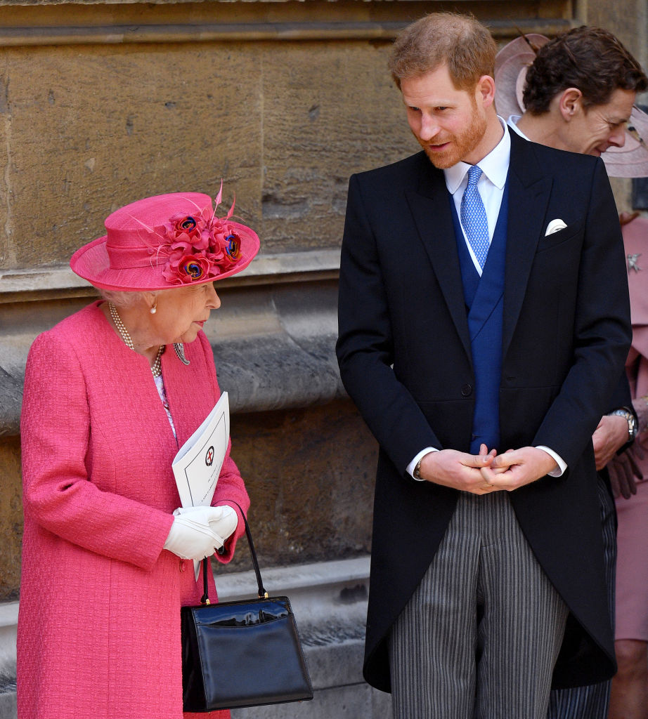 Prince Harry with the Queen of England