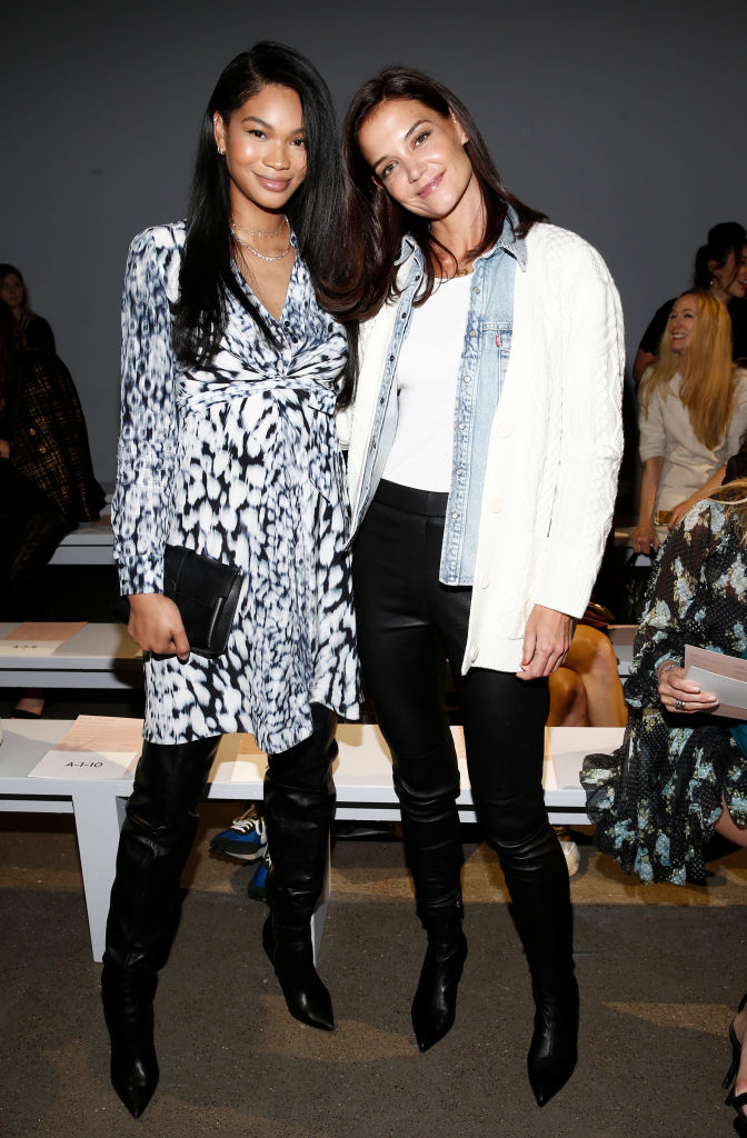 Chanel Iman and Katie Holmes