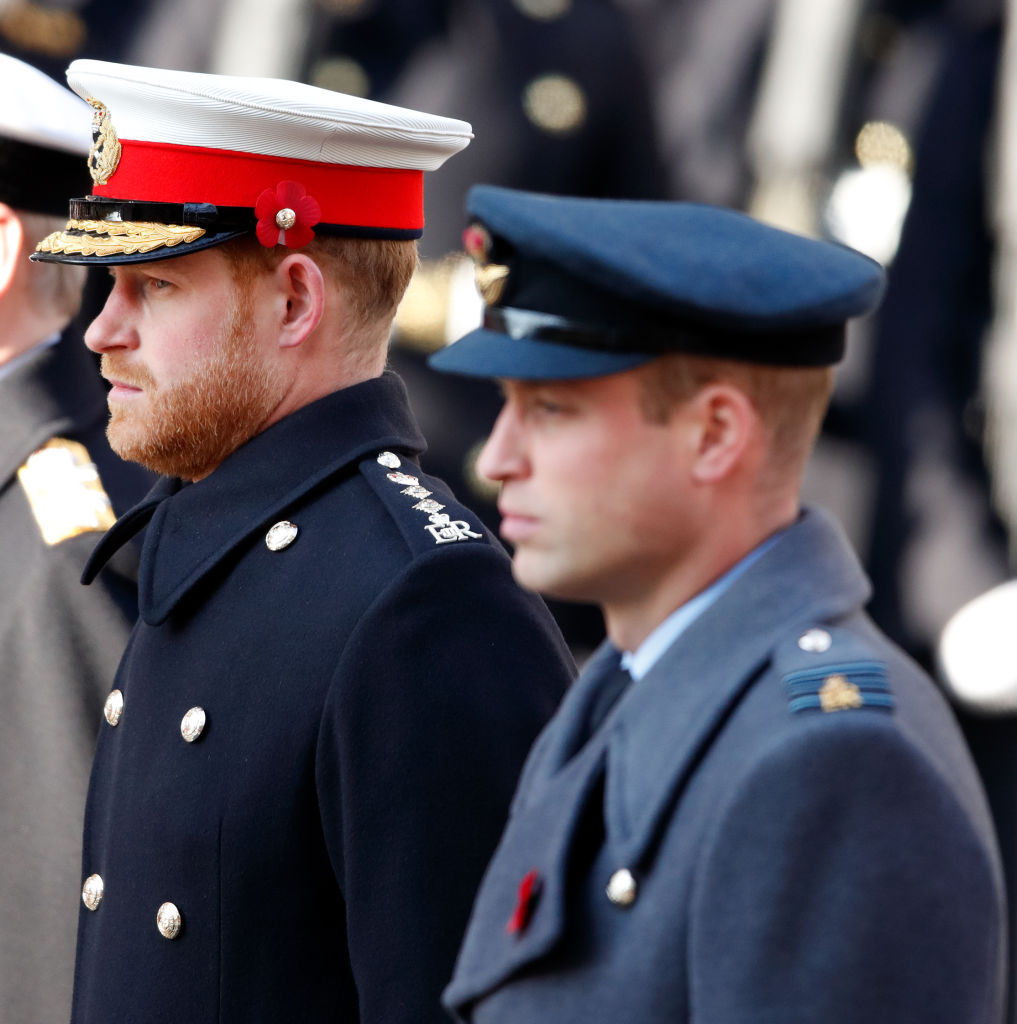 prince harry prince william remembrance day service