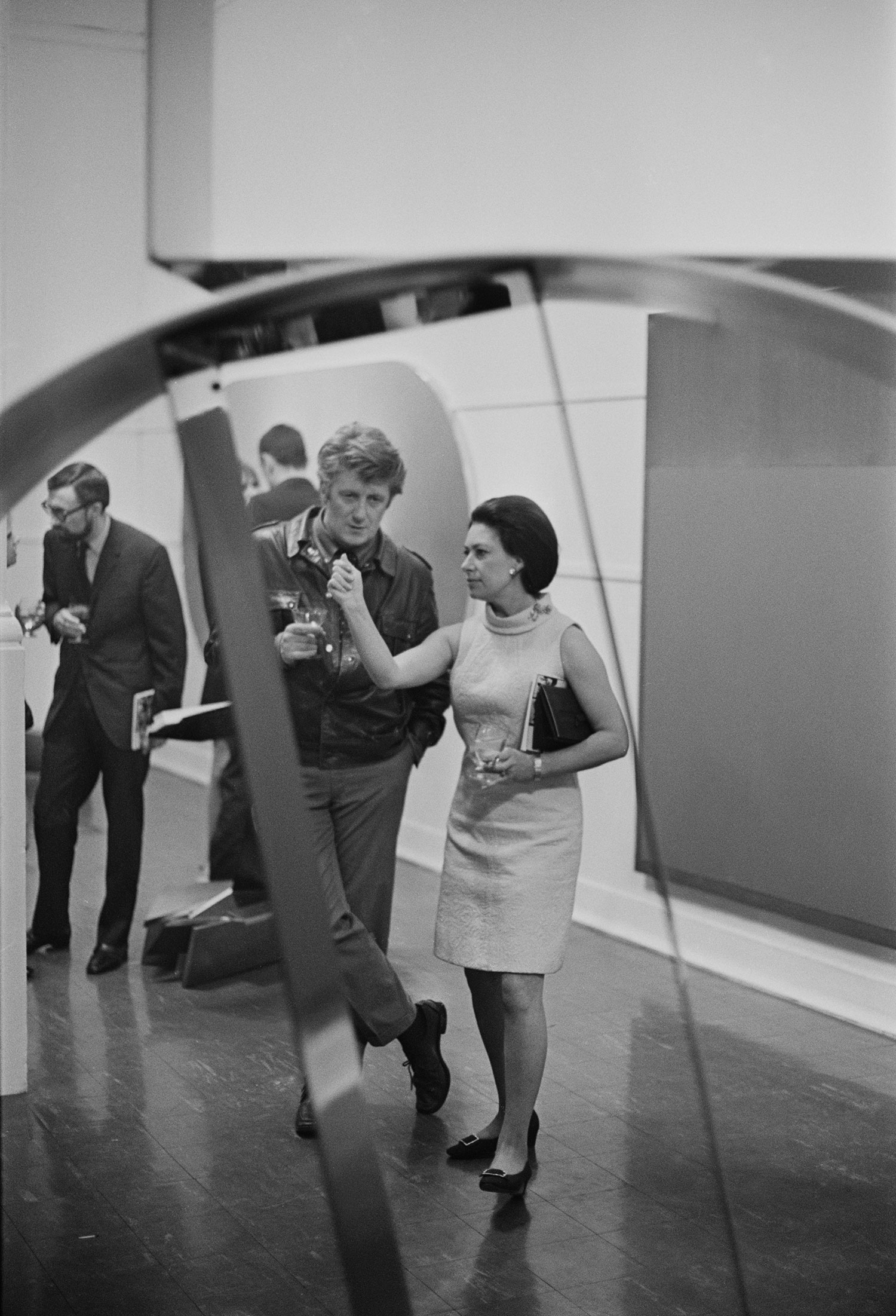 Princess Margaret with her husband Antony Armstrong-Jones at the Whitechapel Gallery, London, May 17, 1968