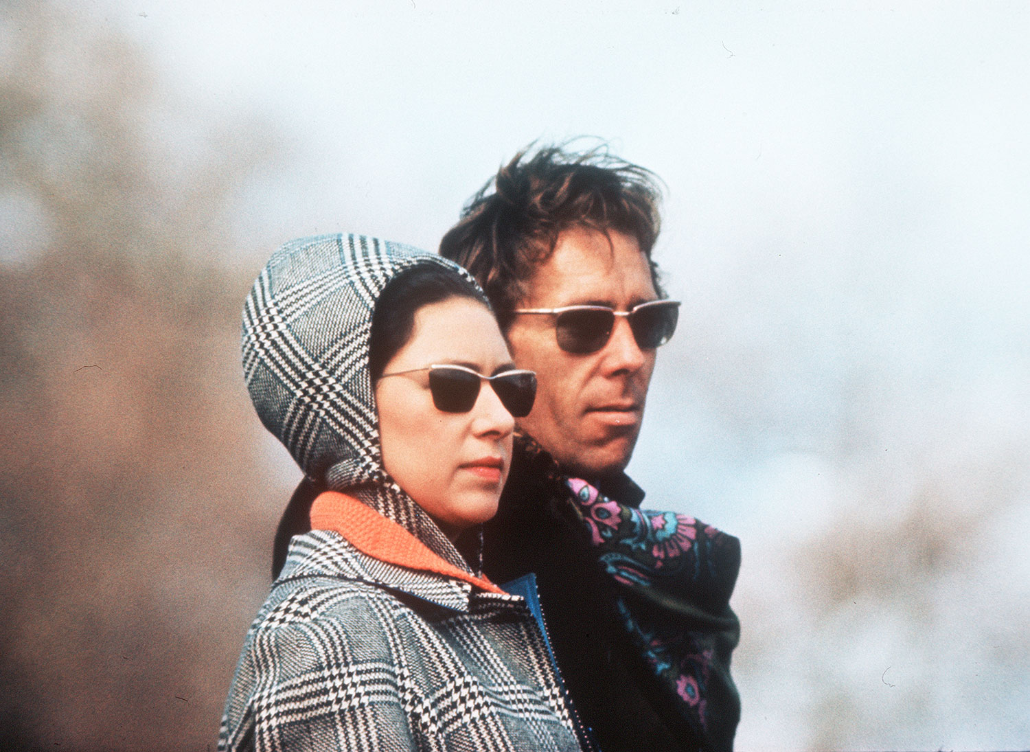 Princess Margaret with her husband Lord Snowdon at the Badminton Horse Trials in Badminton, England, April 18, 1970