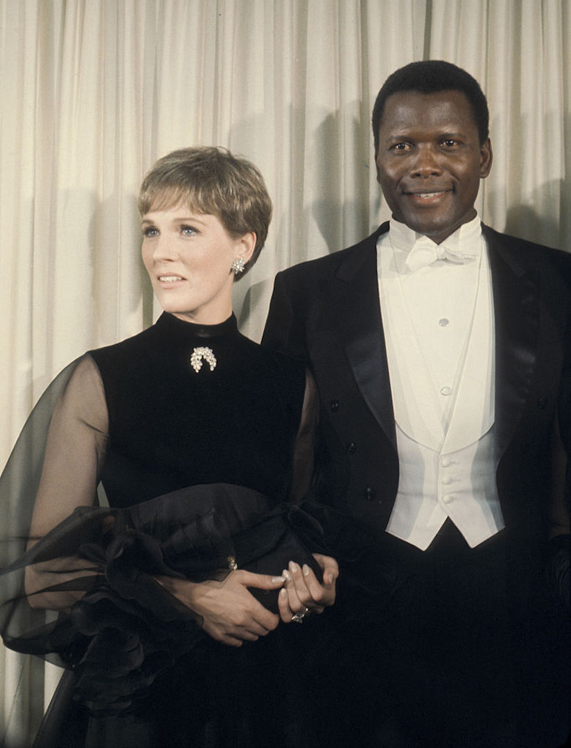 Julie Andrews and Sidney Poitier