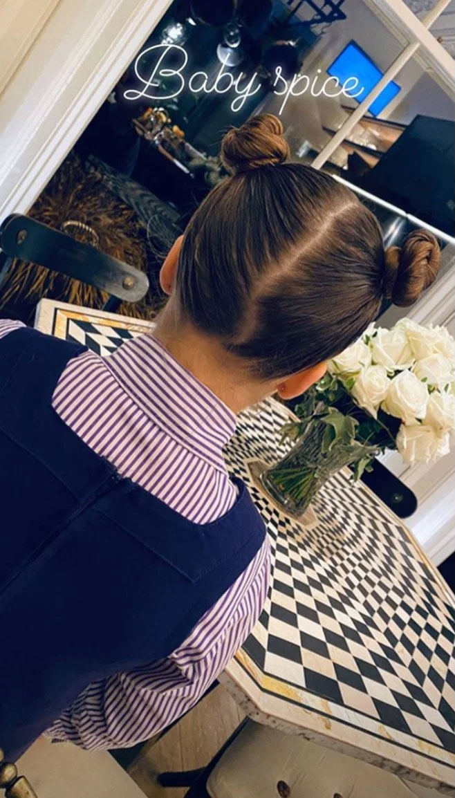 Harper Beckham - Space buns