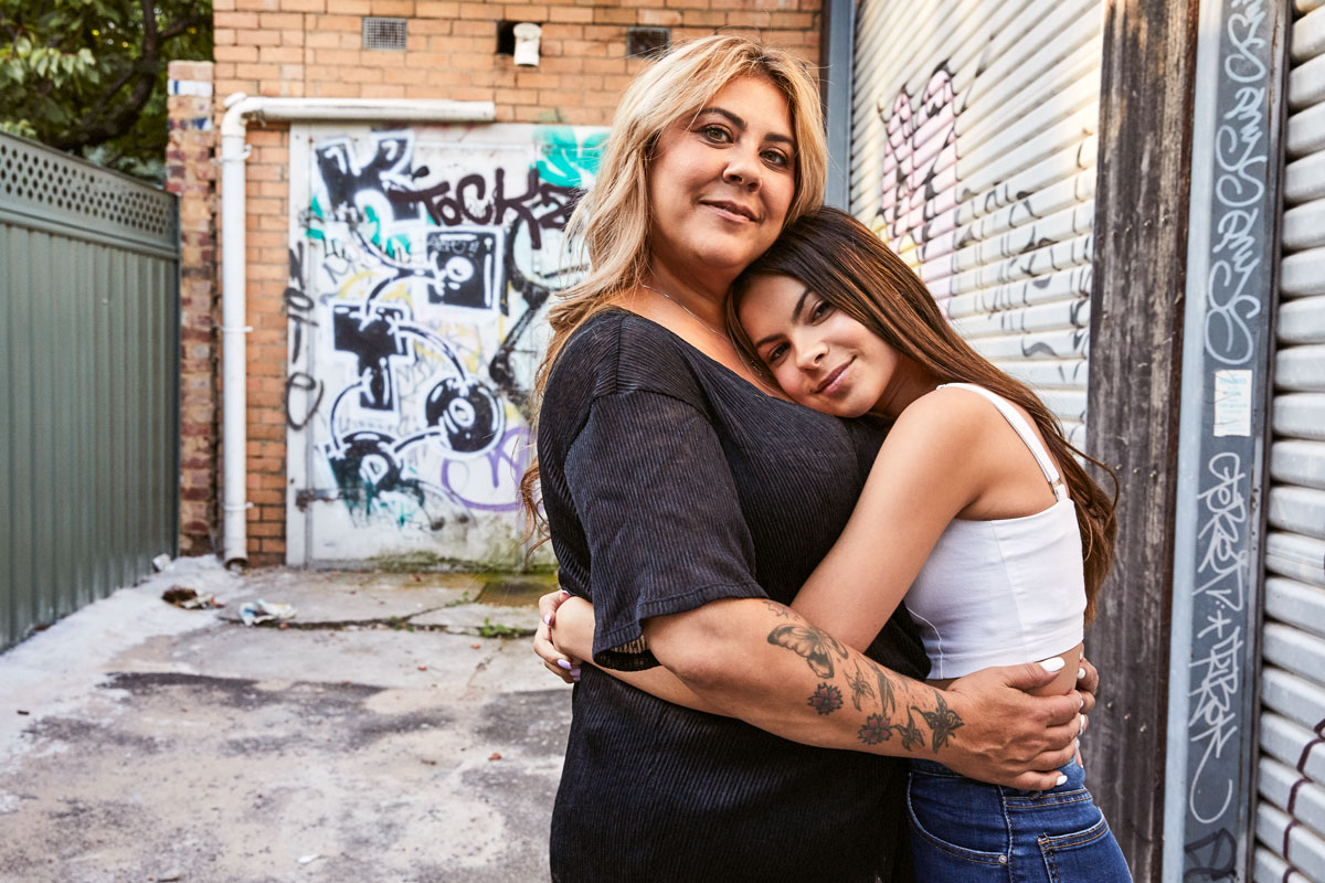 homeless mother and daughter