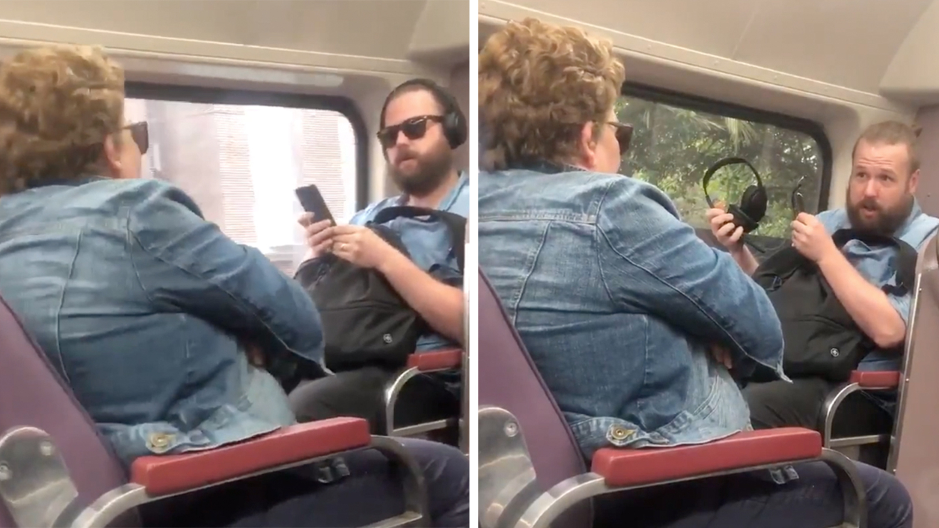 Woman coughs at man during argument over coughing etiquette