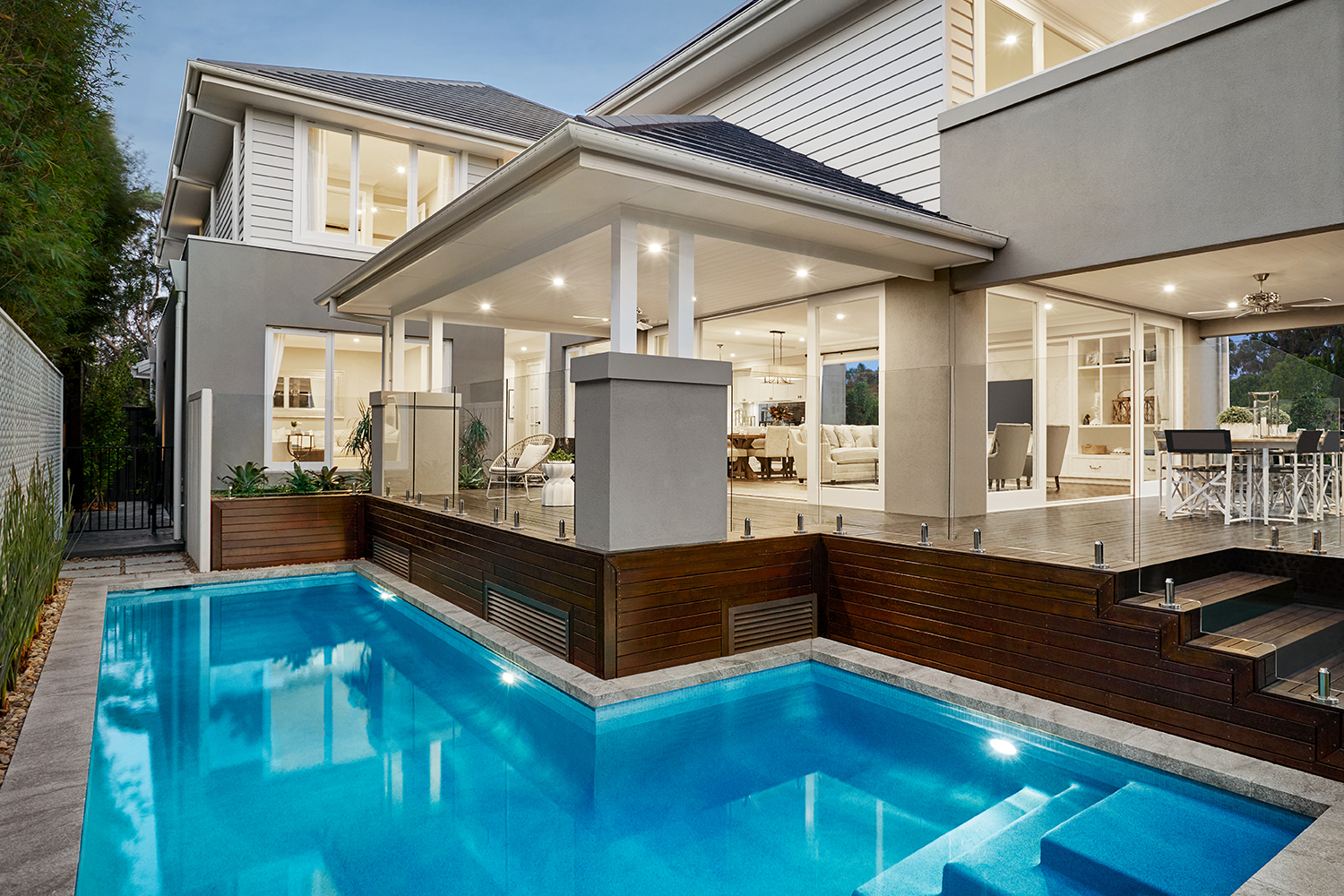 Hamptons home with pool Metricon Dee Why Bayville
