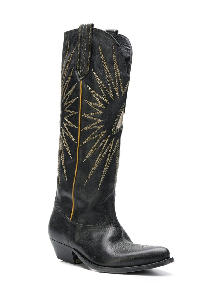 Golden Goose 'Wish Star' Cowboy Boots, $1,094