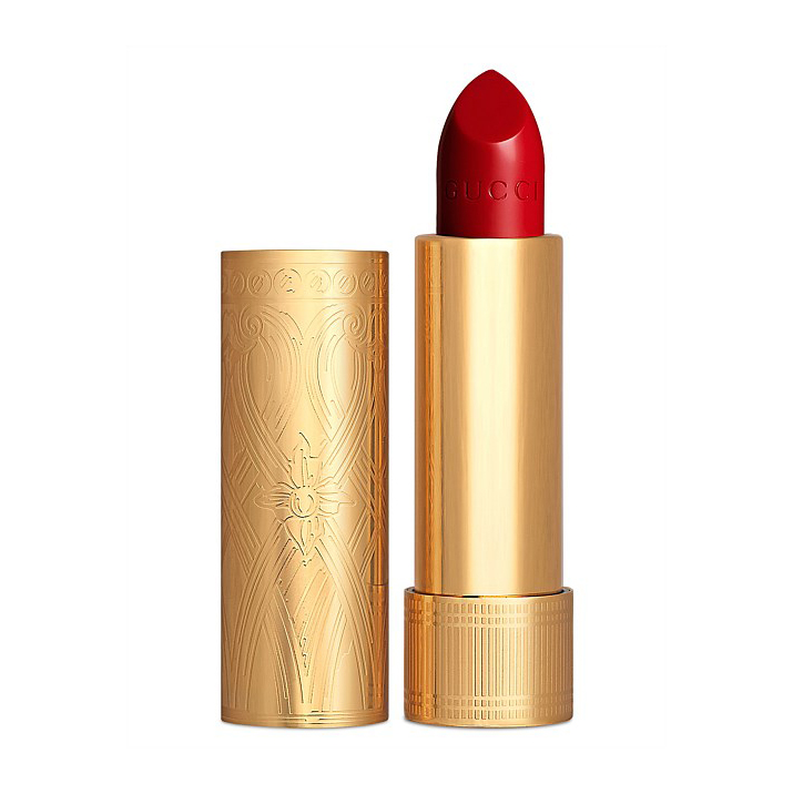 Gucci Beauty Rouge à Lèvres Satin in Goldie Red, $57, available at gucci.com/au