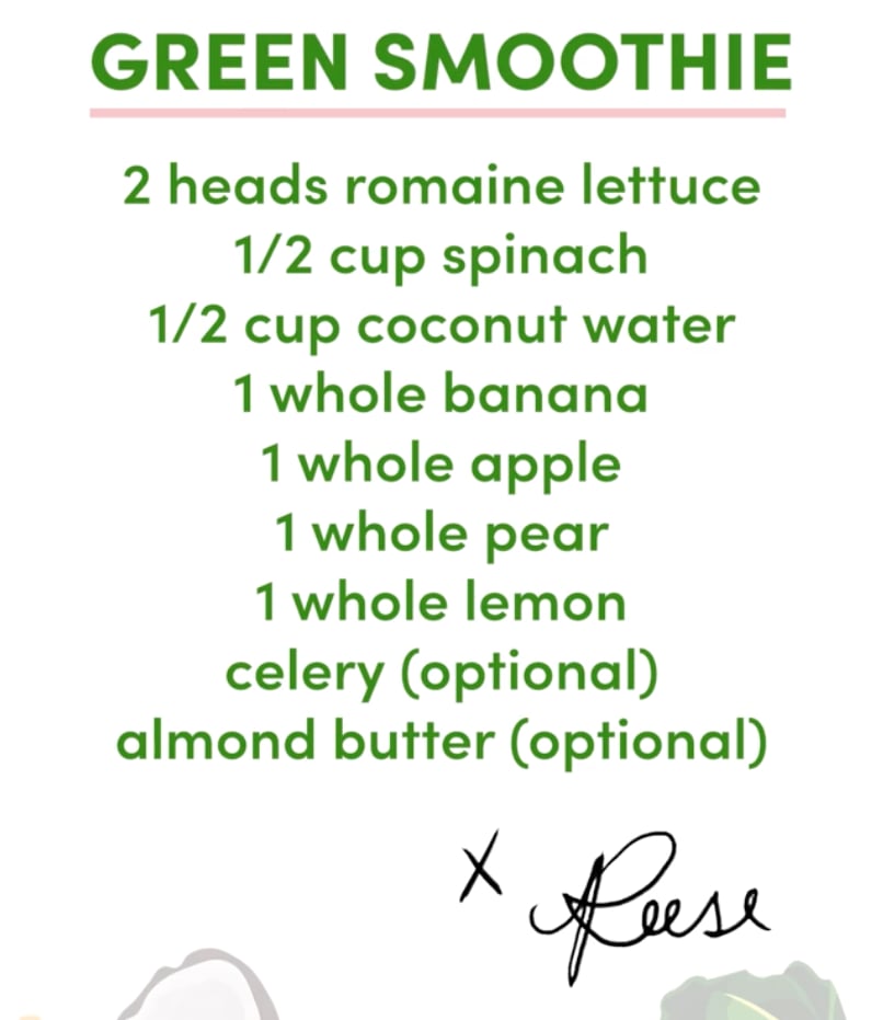 Reese Witherspoon Green Smoothie Recipe