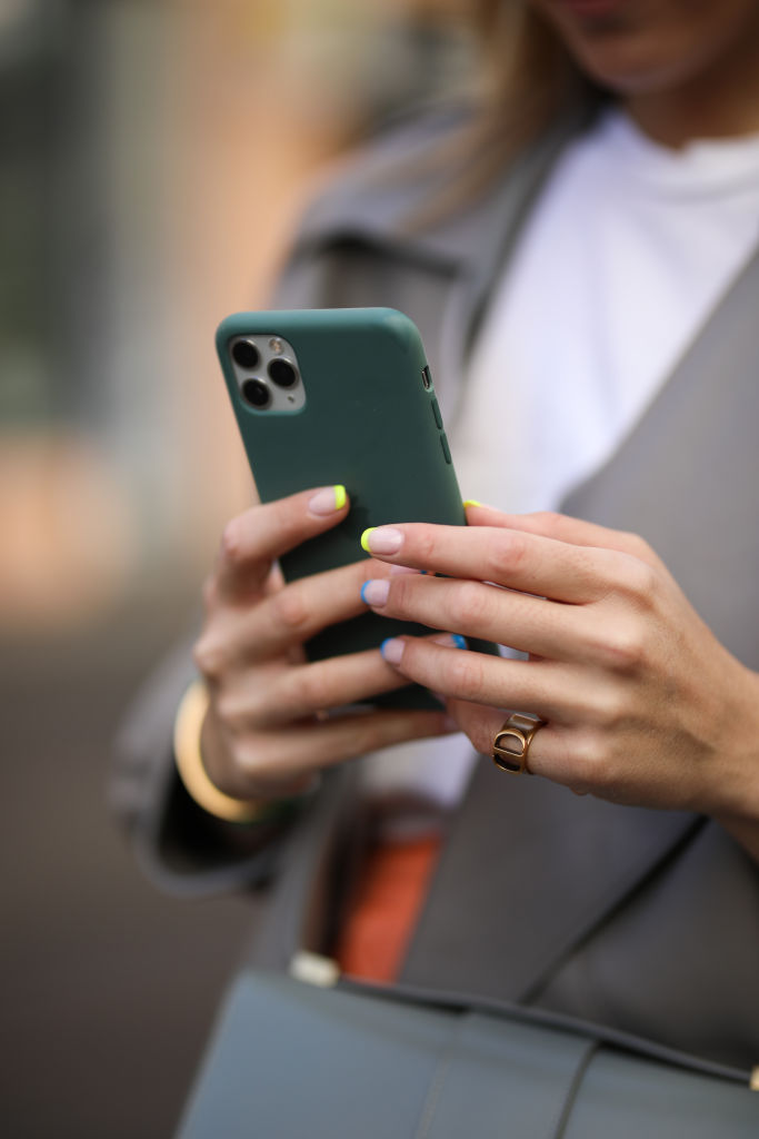 Woman looking at phone