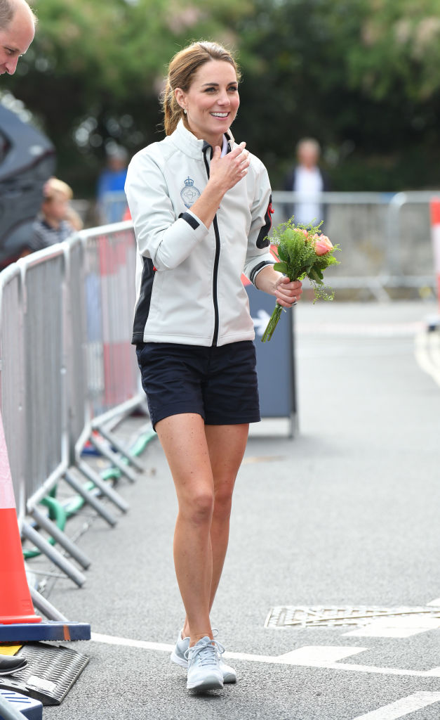 Kate Middleton in shorts.