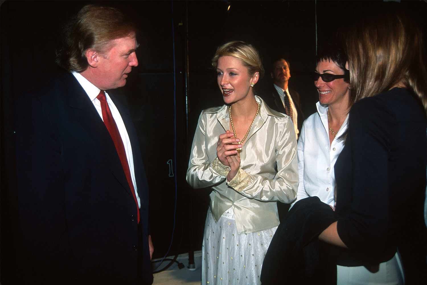 Donald Trump, Paris Hilton and Ghislaine Maxwell