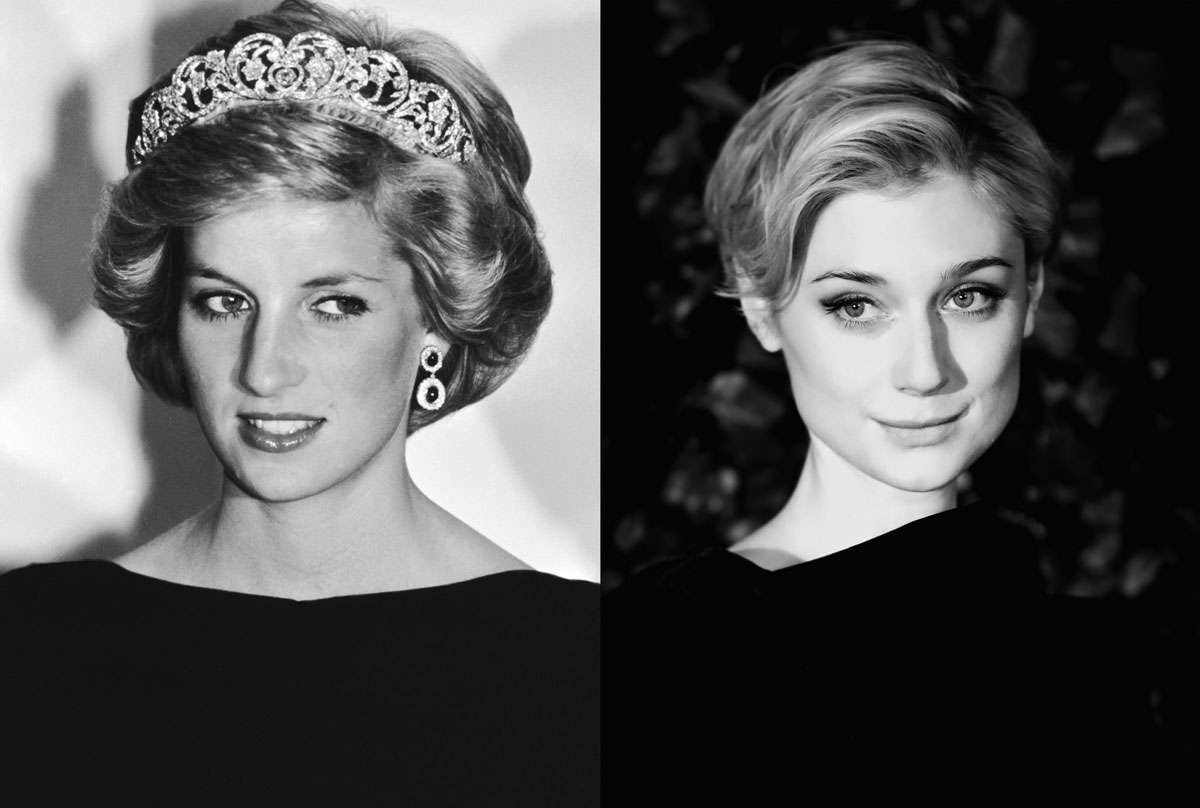 Princess Diana and Elizabeth Debicki.